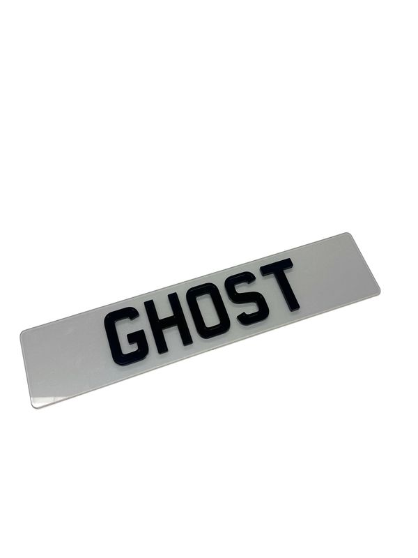 4d Ghost Acrylic Standard UK Legal Number Plate