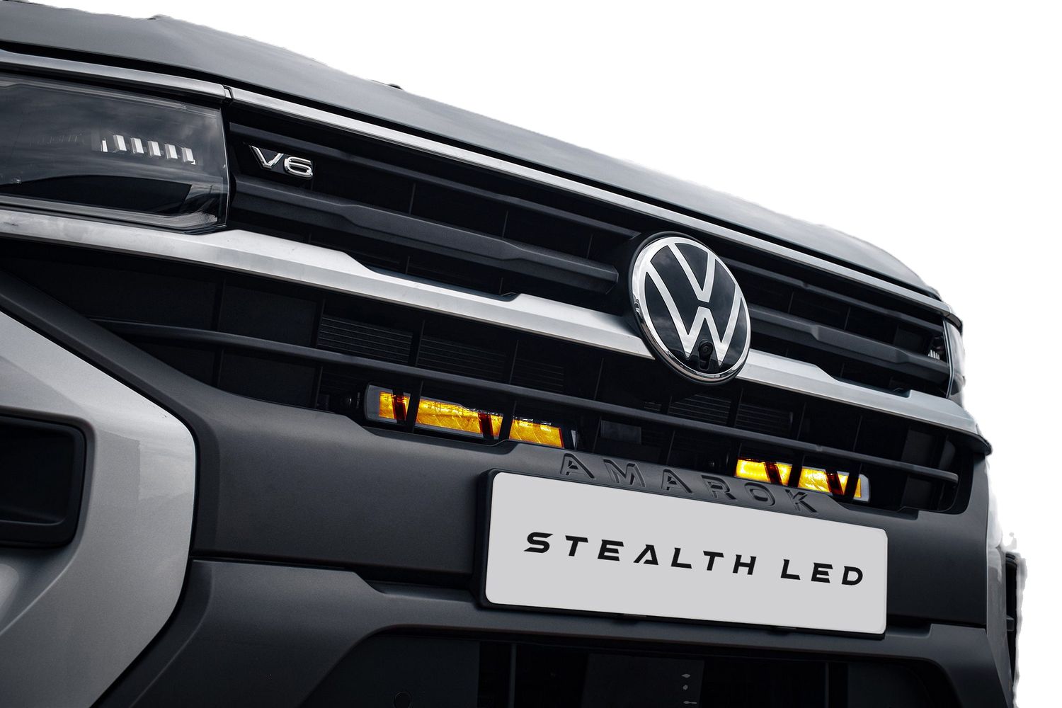 VW Amarok 2023+ Twin 10″ Strobe LED Light bar Grille Kit