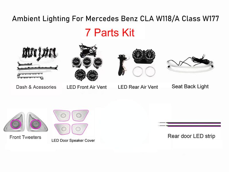 Mercedes-Benz A Class  W177 2019 -2025 Ambient Lighting kit