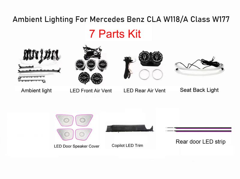 Mercedes-Benz A Class  W177 2019 -2025 Ambient Lighting kit