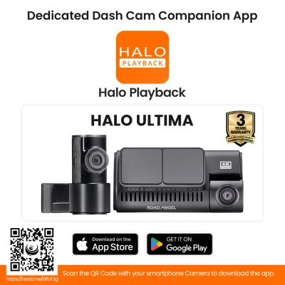 Road Angel Halo Ultima 4K Dual Dash Cam with Parking Mode &amp; Quick Release mounting