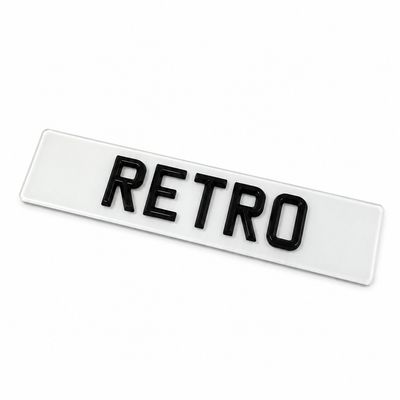 Retro Bevel Acrylic UK Legal Number Plate