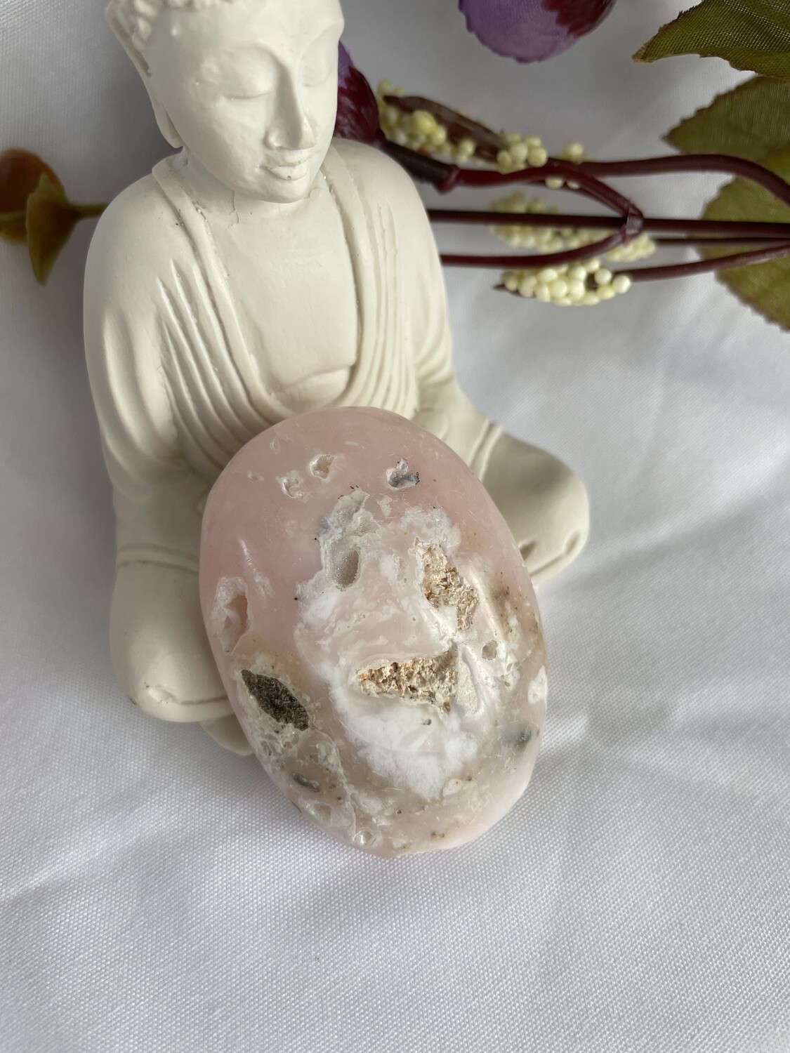 Pink Peruvian Opal Palm/Pocket Stone #2