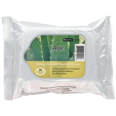  BEAUTY TREATS MAKE UP CLEANSING TISSUES 30CT. ALOE: $3.99