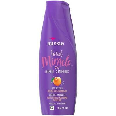 Aussie Total Miracle 7 in 1 Shampoo with apricot and Australian Macadamia oil 12 fl oz: $4.99
