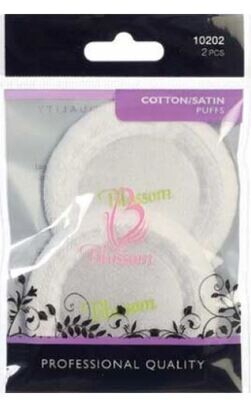 10202| Blossom Cotton/Satin Powder Puffs 2pc/pk: $2.99