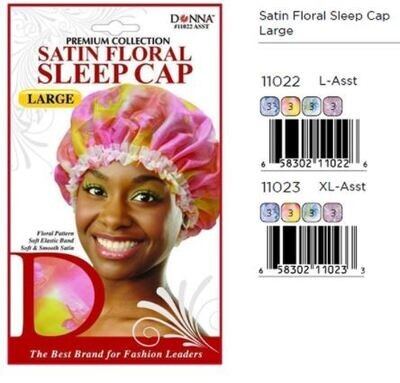 11022 Donna Satin Floral Sleep Cap: $3.99