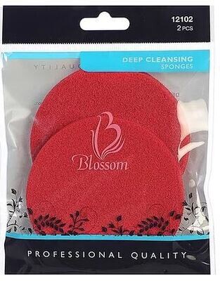 12101| Blossom Red Deep Cleansing Sponge: 2 Piece: $3.99