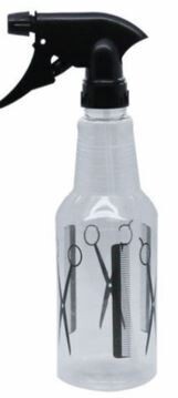 16 oz/400ml spray bottle with black handle scissors and comb:$3.99