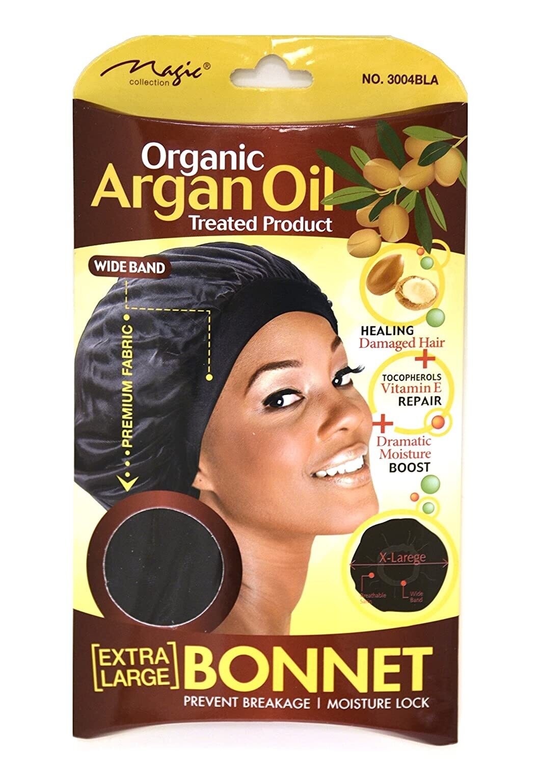 Magic Collection Argan Oil Extra Large Bonnet black: $4.99