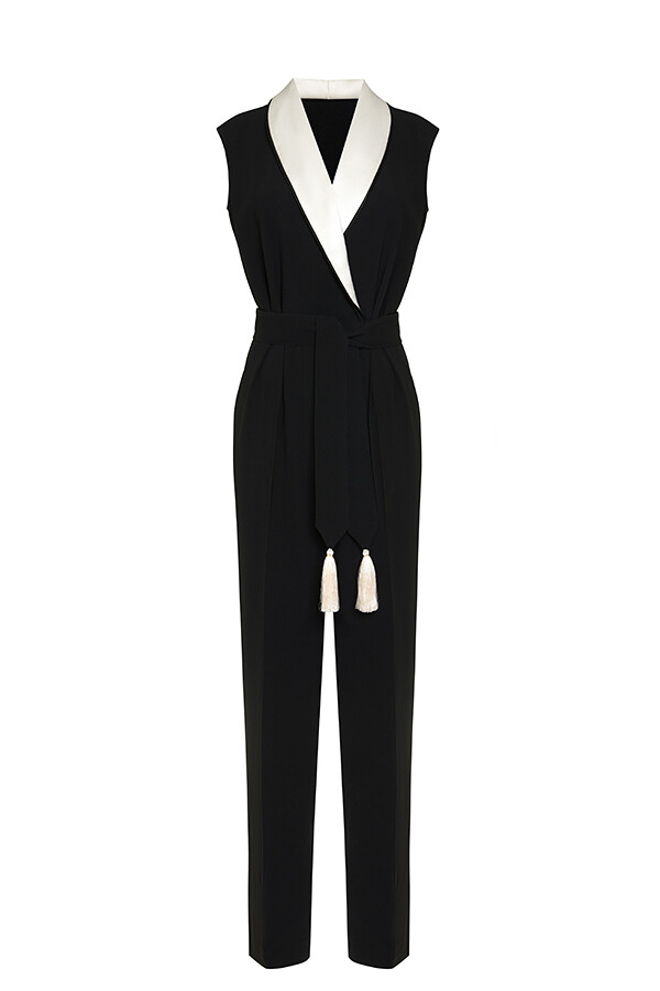 Jumpsuit with shawl collar "Yves"