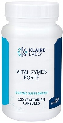 VITAL-ZYMES FORTÉ 496 mg 120 VEGETARIAN CAPSULES Klaire Labs