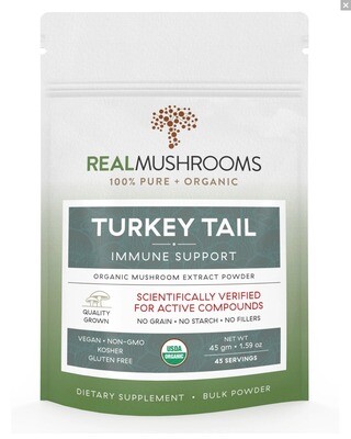 Turkey Tail Extract 1000 mg 45g Bulk Powder Real Mushrooms