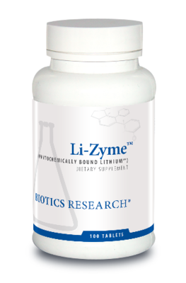 Li-Zyme (Lithium) 100 Tablets Biotics Research