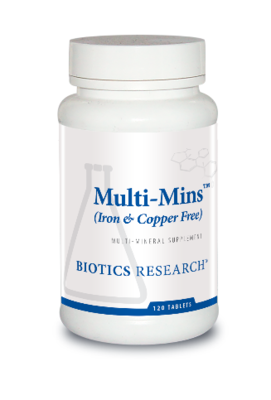 Multi-Mins Iron & Copper Free 120 Tablets Biotics Research
