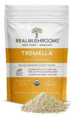 Organic Tremella Extract Powder 500 mg 60 Gramm Real Mushrooms