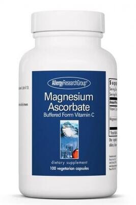 Magnesium Ascorbate 100 Vegetarian Caps Allergy Research Group
