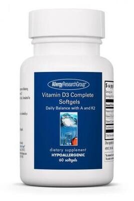Vitamin D3 Complete 60 Softgels Allergy Research Group