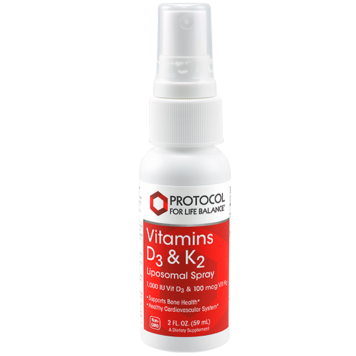 Vitamins D3 & K2 Liposomal Spray 60 ml  Protocol For Life Balance