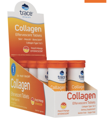 Collagen Effervescent Tablets 8 tubes Trace Minerals Research