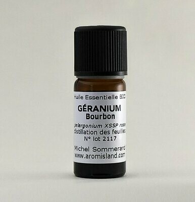 GÉRANIUM BOURBON BIO EXTRA Huile essentielle de pelargonium graveolens (asperum)