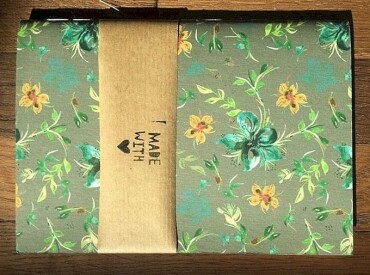 Cahier De Poche Feuilles aqua