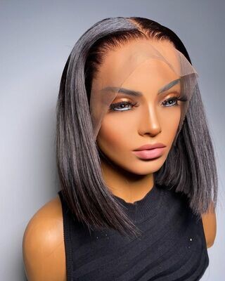 Straight ear to ear lace wig