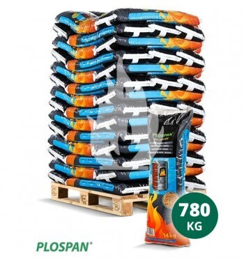 Plospan houtpellets wit naaldhout (78x10kg) Plospan houtpellets wit naaldhout (78x10kg)