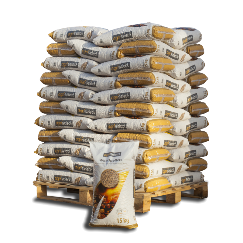 Agriselect naaldhout houtpellets (65x15kg) Agriselect naaldhout houtpellets (65x15kg)