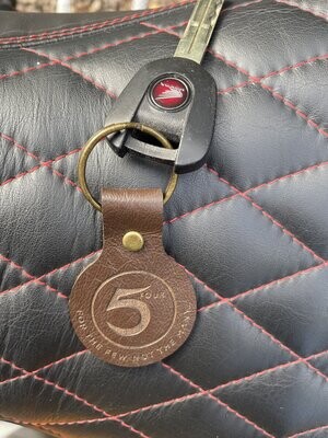 5Four Handmade Leather Keyring - Brown
