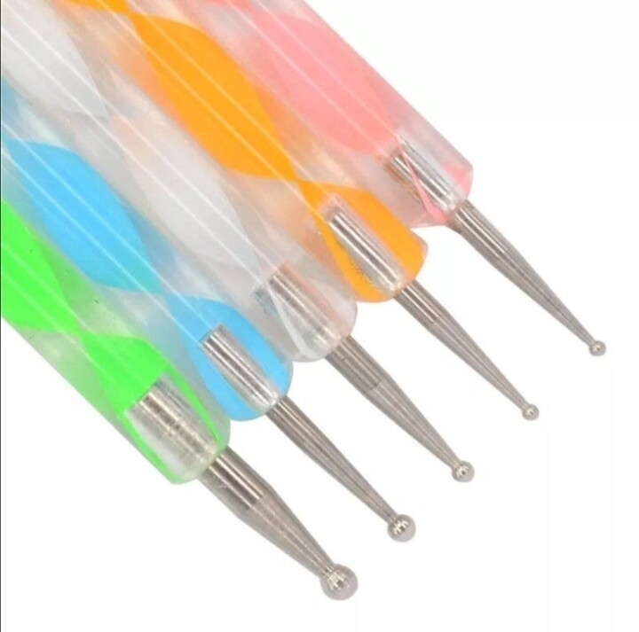 Two Way 5 Piece Nail Dotting Tools