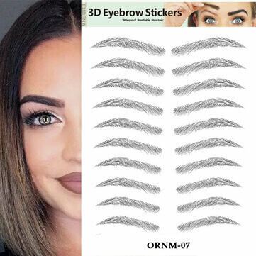 Eyebrow Tattoo Stickers - Set of 9