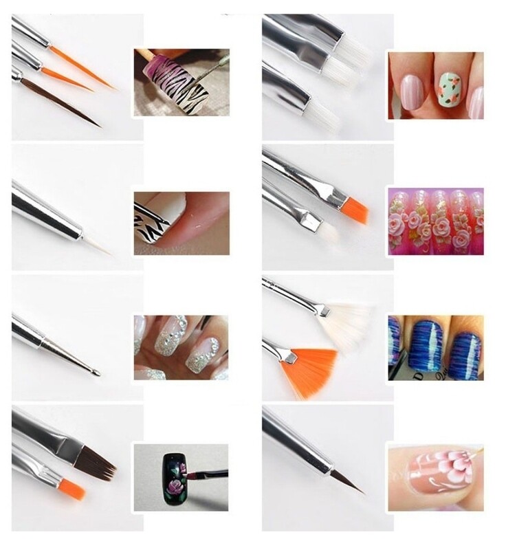 15 Piece Nail Art Brush Set