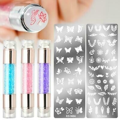 Silicone Nail Art Stamping Kit - 3 piece