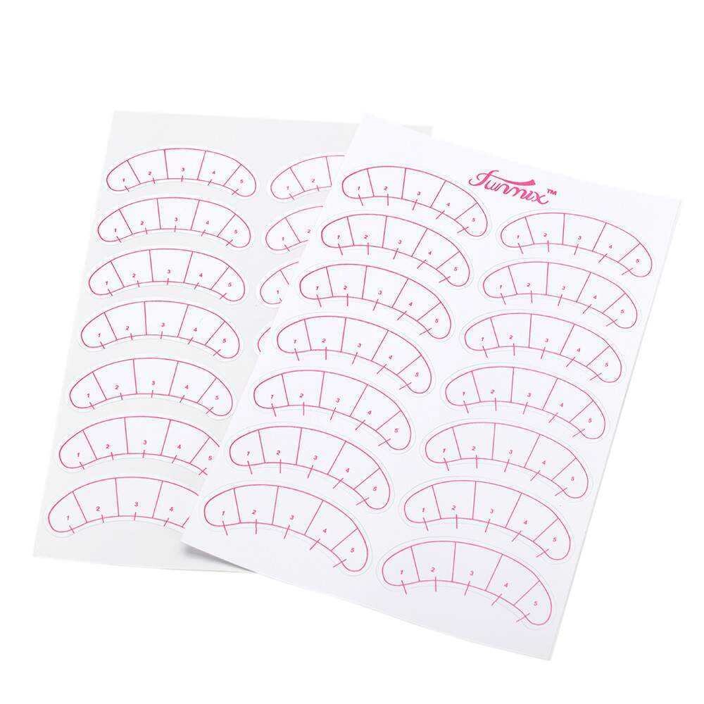 Under Eye Stickers Eyelash Extension Practice Sticker With Guides - 2 Sheets