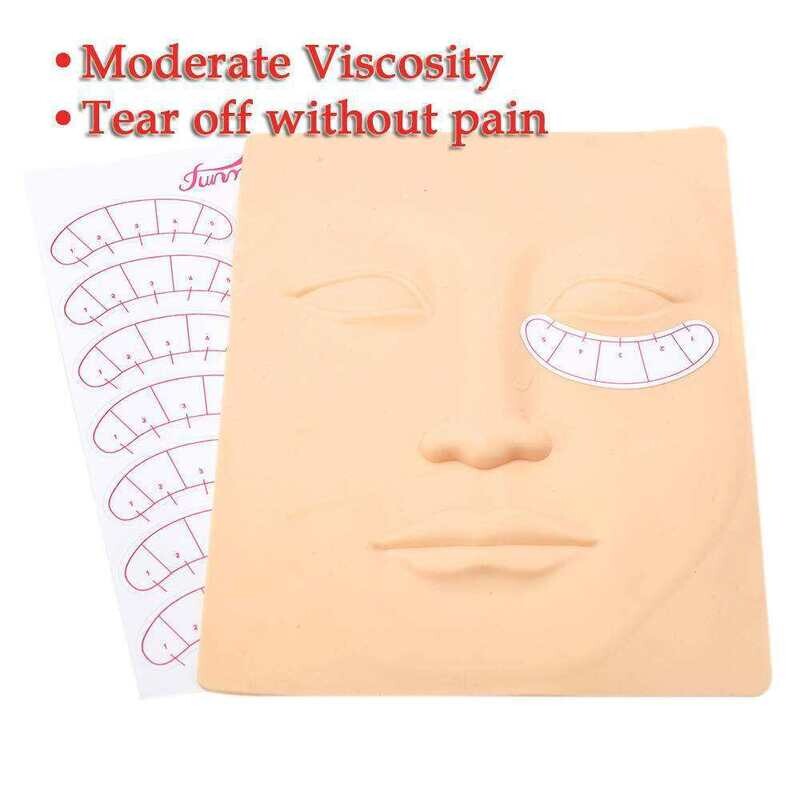 Under Eye Stickers Eyelash Extension Practice Sticker With Guides - 2 Sheets