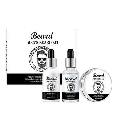 3 Piece Men's Beard Grooming Kit