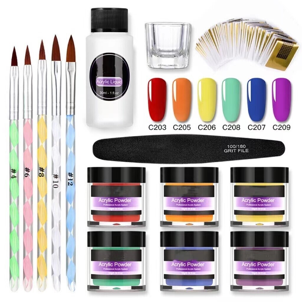 Acrylic Powder Set With Nail Forms