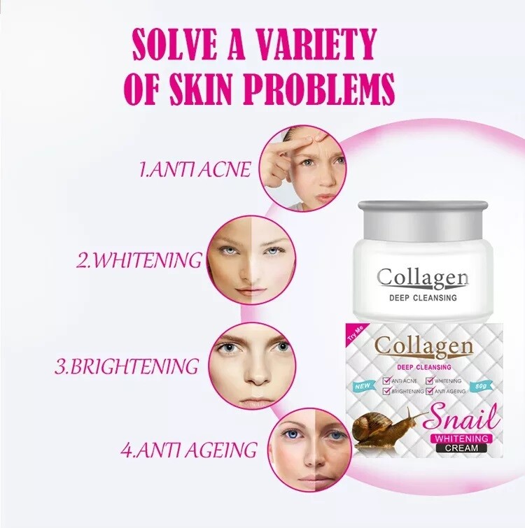Snail Cream Moisturizing Anti Wrinkles Skin Whitening Collagen Cream