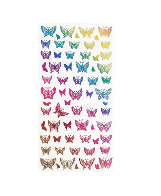 Rainbow Butterfly/Hearts Stickers