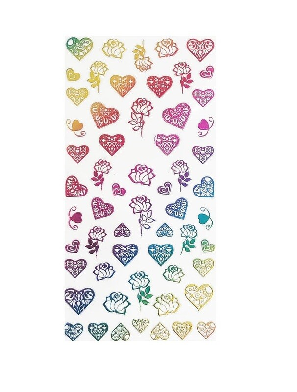Rainbow Butterfly/Hearts Stickers