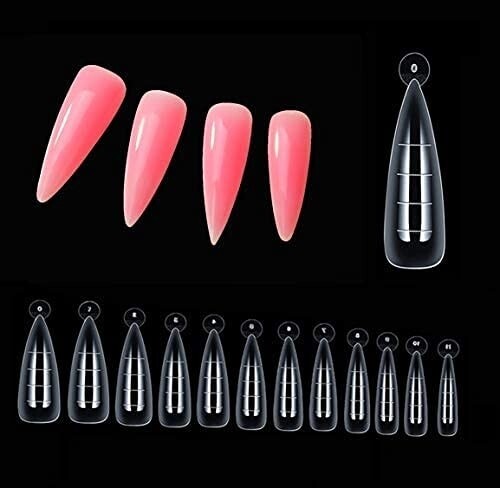 120 Double Polygel Nail Forms for Nail Extension Full Cover Stiletto
