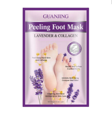 GuanJing Lavender & Collagen Whitening Peeling Foot Mask - Each