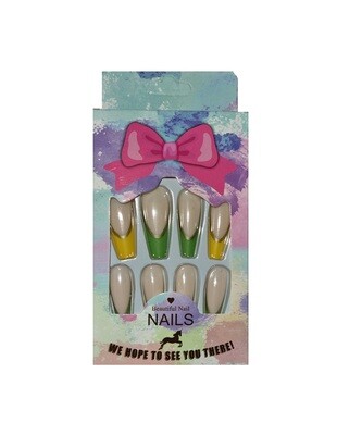 Stick-On Nails with Nail Glue