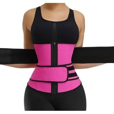 Double Strap Waist Trainer With Zip