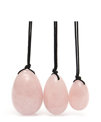 Yoni Eggs - Vaginal Exercise Rose Quartz Oval Shape Box Set