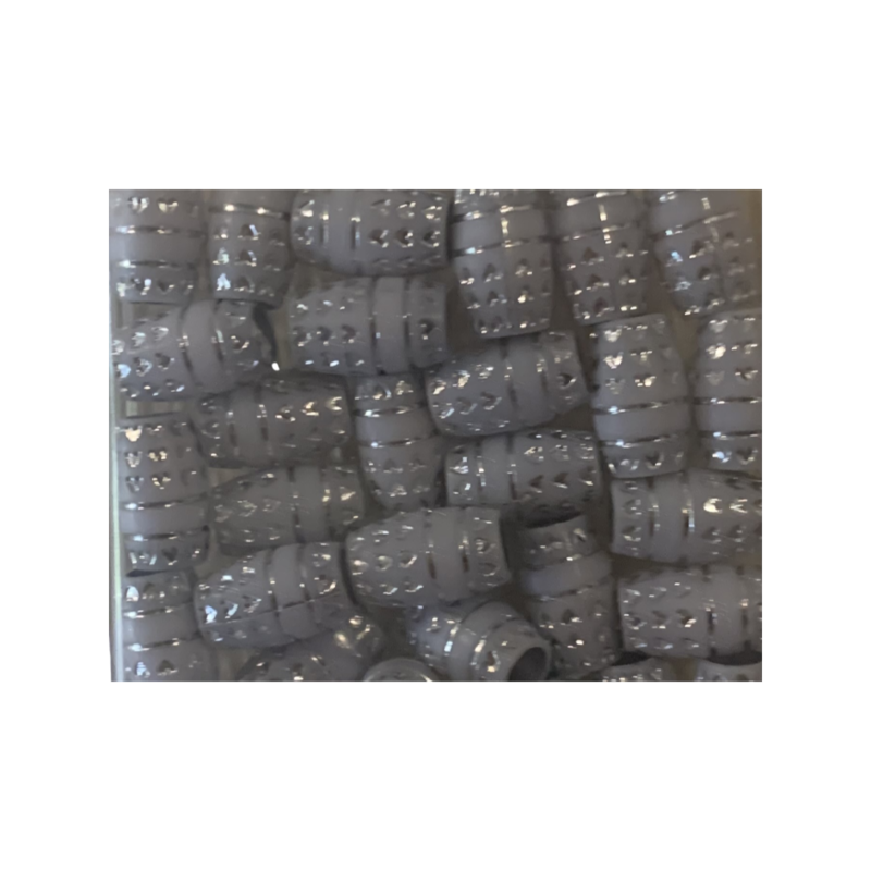 Silver And Grey Hair Beads