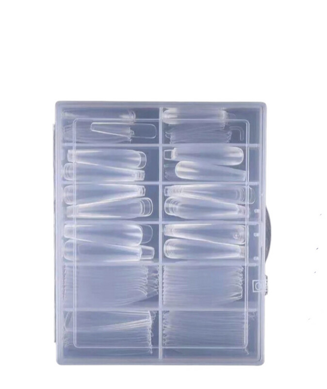 100 Piece Extra-Long Full Cover Nail Tips - Clear