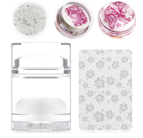 XL stamper with scraper and stamping plate