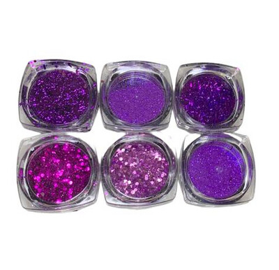 6 Pcs Nail art powder